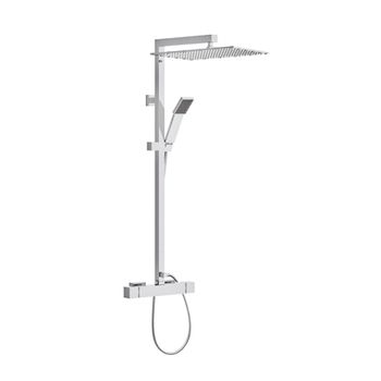 Душевой гарнитур Remer Qubica Thermo QT37XL с термостатом Хром — фото 1, Душевые гарнитуры