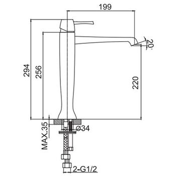 Смеситель для раковины Caprigo Diamante 50-023-oro Золото — фото 2, Смесители для раковины