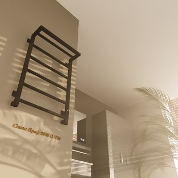 Электрический полотенцесушитель Altasan СкалаПроф 80х50 СкалаПроф8050ПЧМ с полкой Черный муар — фото 3, Электрические полотенцесушители