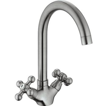 Смеситель для кухни Haiba HB4119-5 Сатин — фото 1, Смесители для кухни