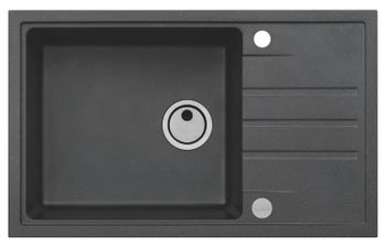 Мойка для кухни INTERMEZZO 130 GRANITAL CARBON - G91 780X480X200 1X в компл.с сифоном 111729, — фото 1, Кухонные мойки