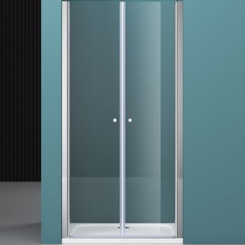 Душевая дверь BelBagno Etna 130 ETNA-B-2-130-C-Cr профиль Хром стекло прозрачное — фото 1, Распашные душевые двери