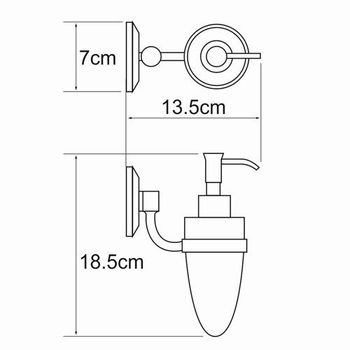 Аксесс Rhein K-6299O Дозатор жидкого мыла, навесной (блистер), 160 мл, хром, WasserKRAFT — фото 4, Дозаторы
