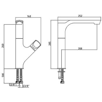 Смеситель для кухни E.C.A. Myra 104118063EX Белый — фото 2, Смесители для кухни