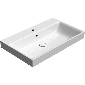 Раковина GSI Nubes 80 9622111 Белая — фото 1, Раковины подвесные