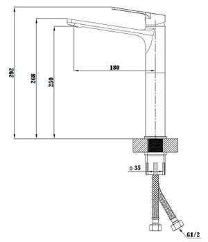 Смеситель для раковины ESKO Singapore Black SB 25 Черный матовый — фото 4, Смесители для раковины