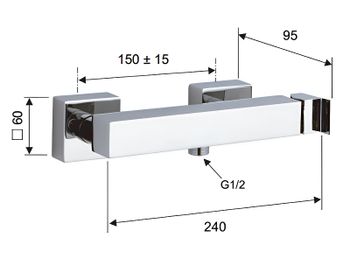 Смеситель для душа Remer Flash Z31 Хром — фото 2, Смеситель для душа