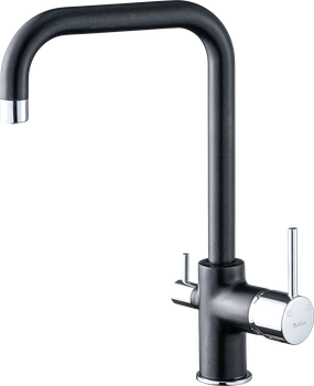 Rivelato Смеситель для кухни Tovel Г-обр. с краном питьевой воды D-35мм antracite cromo арт. — фото 1, Смесители для кухни
