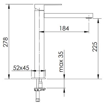 Смеситель для раковины Remer Q-Design QD11LXL Хром — фото 2, Смесители для раковины