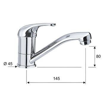 Смеситель для раковины Remer Серия 35 F112G Хром — фото 2, Смесители для раковины