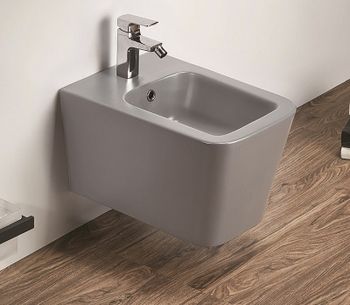 Биде CeramaLux 5370MH подвесное Светло-серое матовое — фото 3, Биде подвесные