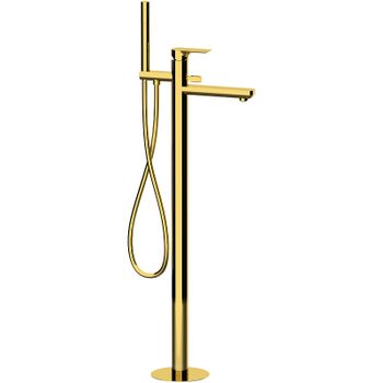 Смеситель для ванны Remer Infinity I08DO Золото глянцевое — фото 1, Смесители напольные