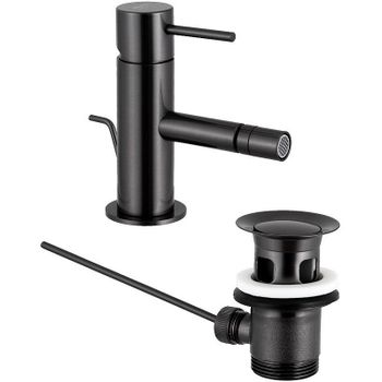 Смеситель для биде Remer X-Style X20CFP Черный хром брашированный — фото 3, Смесители для биде