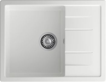 GRANFEST Мойка QUADRO 650L 1-чаша+крыло 650*500мм иней арт.GF- — фото 2, Кухонные мойки