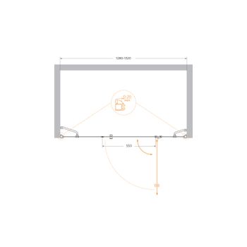 Душевая дверь CEZARES VERONA-W-B-13-40+60/30-C-Cr — фото 3, Душевые двери в нишу