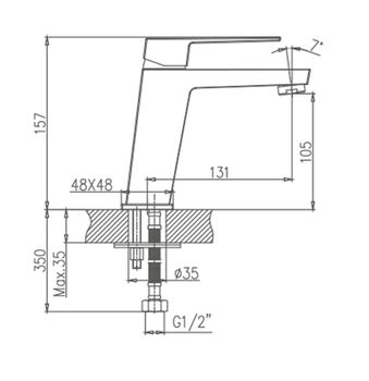 Смеситель для раковины Haiba HB10191 Хром — фото 2, Смесители для раковины