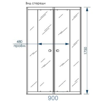 Душевой уголок Melodia della vita Square 90х90 MCNSQ9090MWt профиль Белый стекло матовое — фото 2, Квадратные душевые уголки