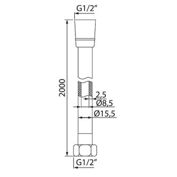 Шланг для душа Iddis A50611 2.0 Хром — фото 3, Душевые шланги