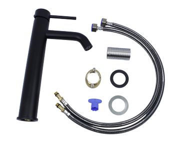 Смеситель для раковины Bronze de Luxe Scandi 1452B Черный матовый — фото 3, Смесители для раковины