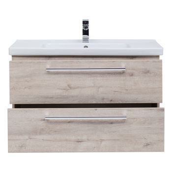 Тумба GIO, 100 см, подвесная, 2 ящика, дуб кантри — фото 9, Тумбы под раковину