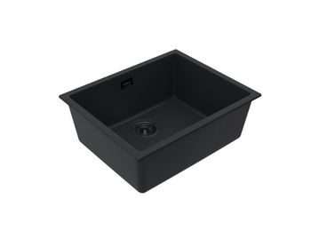 Мойка для кухни ALVEUS OMNI 30 GRANITAL DEEP BLACK-G90 BE 550x450x198 с сифоном 1148151 — фото 2, Кухонные мойки
