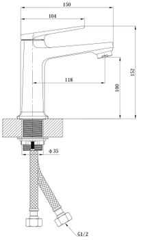 Смеситель "Istanbul" д/рак, арт. IT26 — фото 2, Смесители для раковины