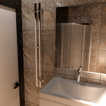 Электрический полотенцесушитель Маргроид Inaro профильный 1200x60 Inaro-1206-057R правый Хром — фото 4, Электрические полотенцесушители