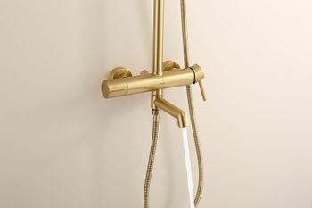 Душевая система Raglo R20.24.03 Золото матовое — фото 16, Душевые стойки