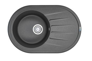 Granula-7601, ГРАФИТ, кухонная мойка, СтандАРТ кварц — фото 1, Кухонные мойки