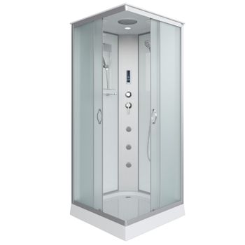 Душевая кабина Niagara Classic NG-1101-14F (90х90х215) низкий поддон(13см),стекло матовое,3 места с  — фото 1, Душевые кабины