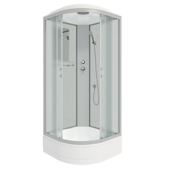 Душевая кабина Niagara Classic NG-3302-14 (100х100х215) средний поддон(26см),стекло матовое,4 места — фото 1, Душевые кабины