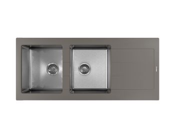 Товар: Florentina Мойка "Комби" 1160, серый шелк FS - фото 1 Florentina Мойка "Комби" 1160, серый шелк FS — фото 1, Кухонные мойки