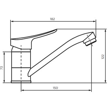 Смеситель для раковины Dorff Norma D1000000 Хром — фото 3, Смесители для раковины