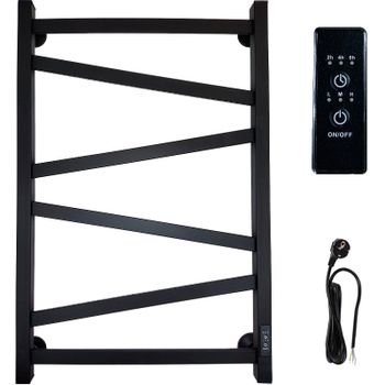 Электрический полотенцесушитель Маргроид Зигзаг профильный 800x500 Зигзаг-8050-1081-9005R правый Чер — фото 1, Электрические полотенцесушители