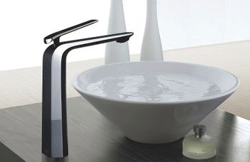 Смеситель для раковины Rose R13H R1311H Черный матовый Хром — фото 3, Смесители для раковины