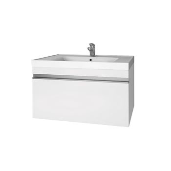Тумба GRACE, 60 см, подвесная, 1 ящик, белый глянец — фото 1, Тумбы под раковину