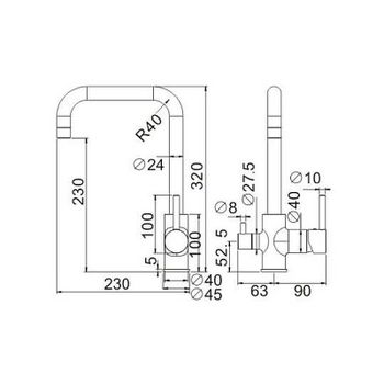 Смеситель для кухни Belz B802 B76802-3 Вороненая сталь — фото 2, Смесители для кухни