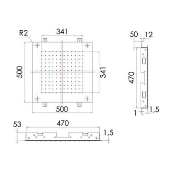 Верхний душ Remer 357SFS50 Хром — фото 2, Верхние души