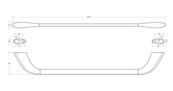 Полотенцедержатель CEZARES LINER-TH-60-01 — фото 2, Прочие аксессуары и комплектующие