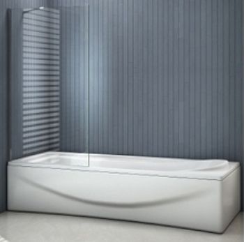 Шторка на ванну Good Door Screen BS-80-C-CH 80 профиль Хром стекло прозрачное — фото 1, Неподвижные шторки для ванной