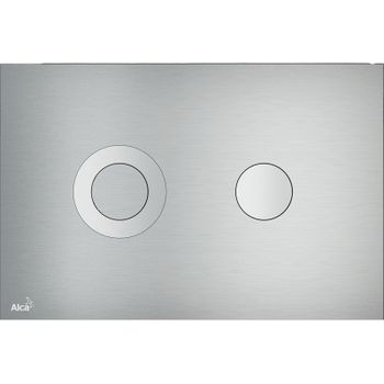 Клавиша смыва Alcaplast Flat Alunox TURN Матовый металл — фото 1, Кнопки смыва