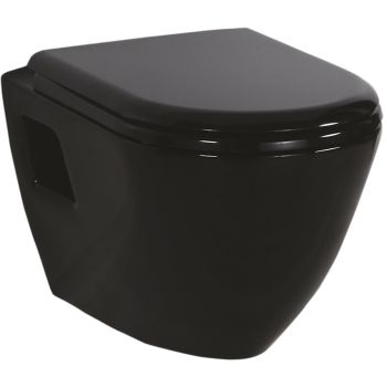 Унитаз Creavit Terra TP325-11SI00E-0000 подвесной Черный без сиденья — фото 1, Подвесные унитазы