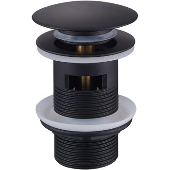 Донный клапан Raglo R600.03.06 click-clack Черный матовый — фото 1, Донные клапаны