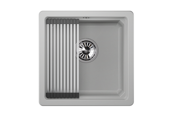 Granula-KS-4501U, АРКТИК (БЕЛЫЙ), кухонная мойка, кварц — фото 1, Кухонные мойки