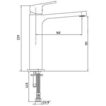 Смеситель для раковины E.C.A. Tiera 102188003C1EX Черный матовый — фото 2, Смесители для раковины