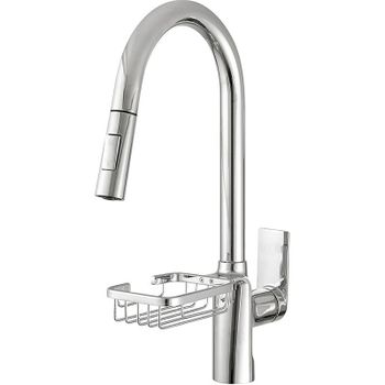 Смеситель для кухни Melodia della vita Perfetto MDV30200 с мыльницей Хром — фото 1, Смесители для кухни