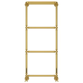 Водяной полотенцесушитель Сунержа Ренессанс 1386 1260х500 03-0281-1250 с полкой Золото — фото 1, Водяные полотенцесушители