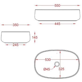 Раковина-чаша Artceram Cognac 55 COL003 05 00 Белая матовая — фото 4, Раковины накладные