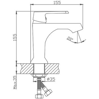 Смеситель для раковины Haiba HB10804 Белый — фото 2, Смесители для раковины
