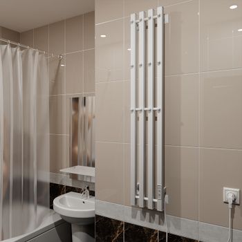 Электрический полотенцесушитель Altasan АргоЛюксПроф 120х21 АргоЛюксПроф12021БМ Белый матовый — фото 5, Электрические полотенцесушители